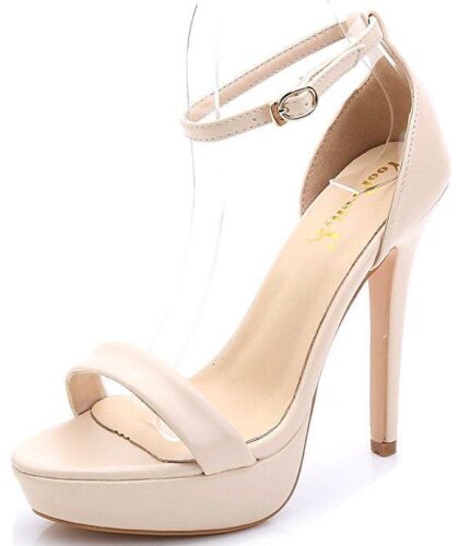 YooPrettyz Women Elegant Ankle Strap Platform Pumps Classic Dress Sandals Size 8