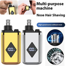 New Ear Nose Hair Trimmer USB Rechargeable With LED Display Nose Trimmer Mini BK