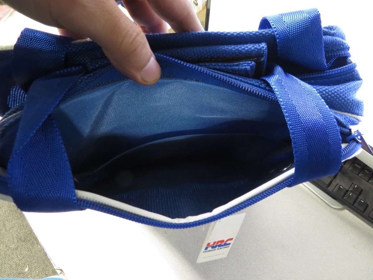 NOS Honda HRC Honda Racing Shoulder Bag HC-902 1603-038 Blue Vintage