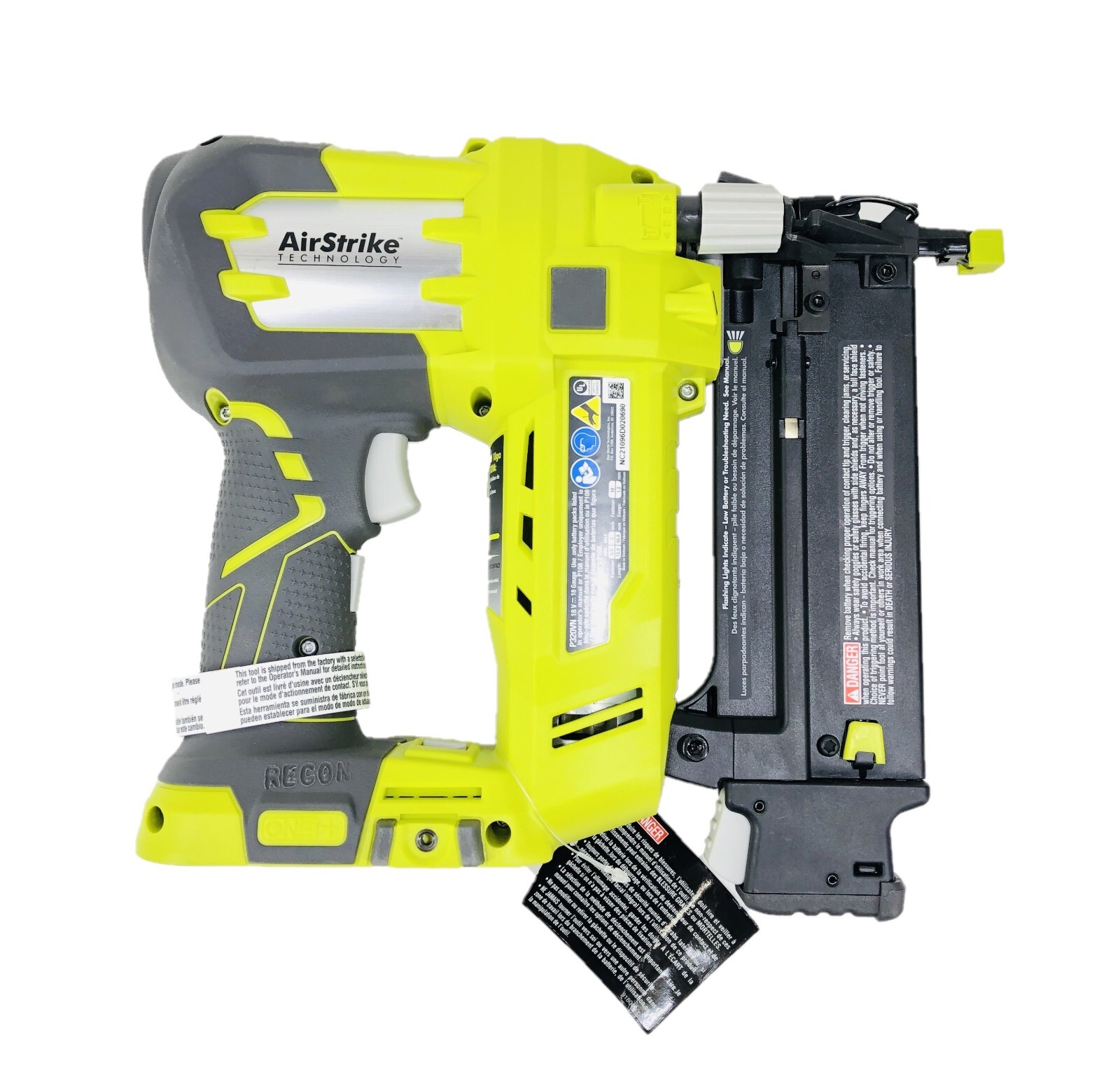 NEW RYOBI 18 VOLT AIR STRIKE 5/82" BRAD NAILER P320 + 2 BATTERIES