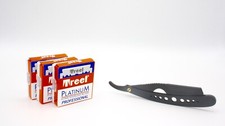 300 Treet Platinum Professional single edge Half razor blades Black Metal Razor