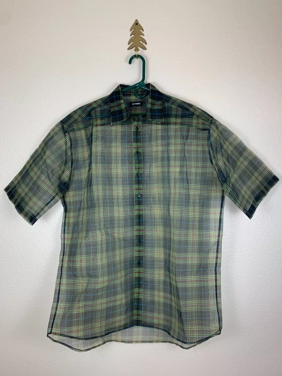 Raf Simons Sheer Oversized Shirt (Green, size 48)