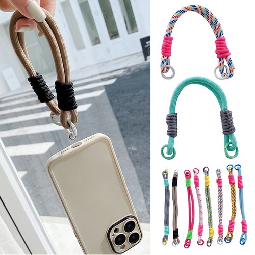 PTNKUIIY Collana per cellulare in stile bohémien, antismarrimento, vintage, in acrilico, con perline colorate, per cellulare, cordino, cordino, cinturino da polso per cellulare, ciondolo per cellulare
