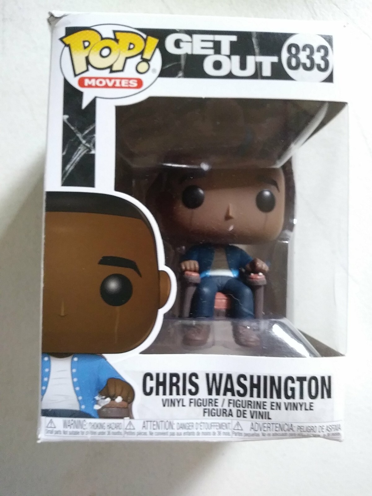 Funko Pop! Movies Chris Washington Horror Hypnosis Vinyl Figure #833 Box Damaged