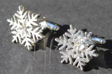 NEW Christmas Snowflake Cufflinks Snow Wedding Holiday Men's CUFFLINKS
