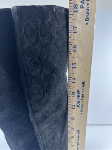 COACH Fara Black Leather & Suede Knee High Boots Logo Women’s 8.5 B - Picture 11 of 16