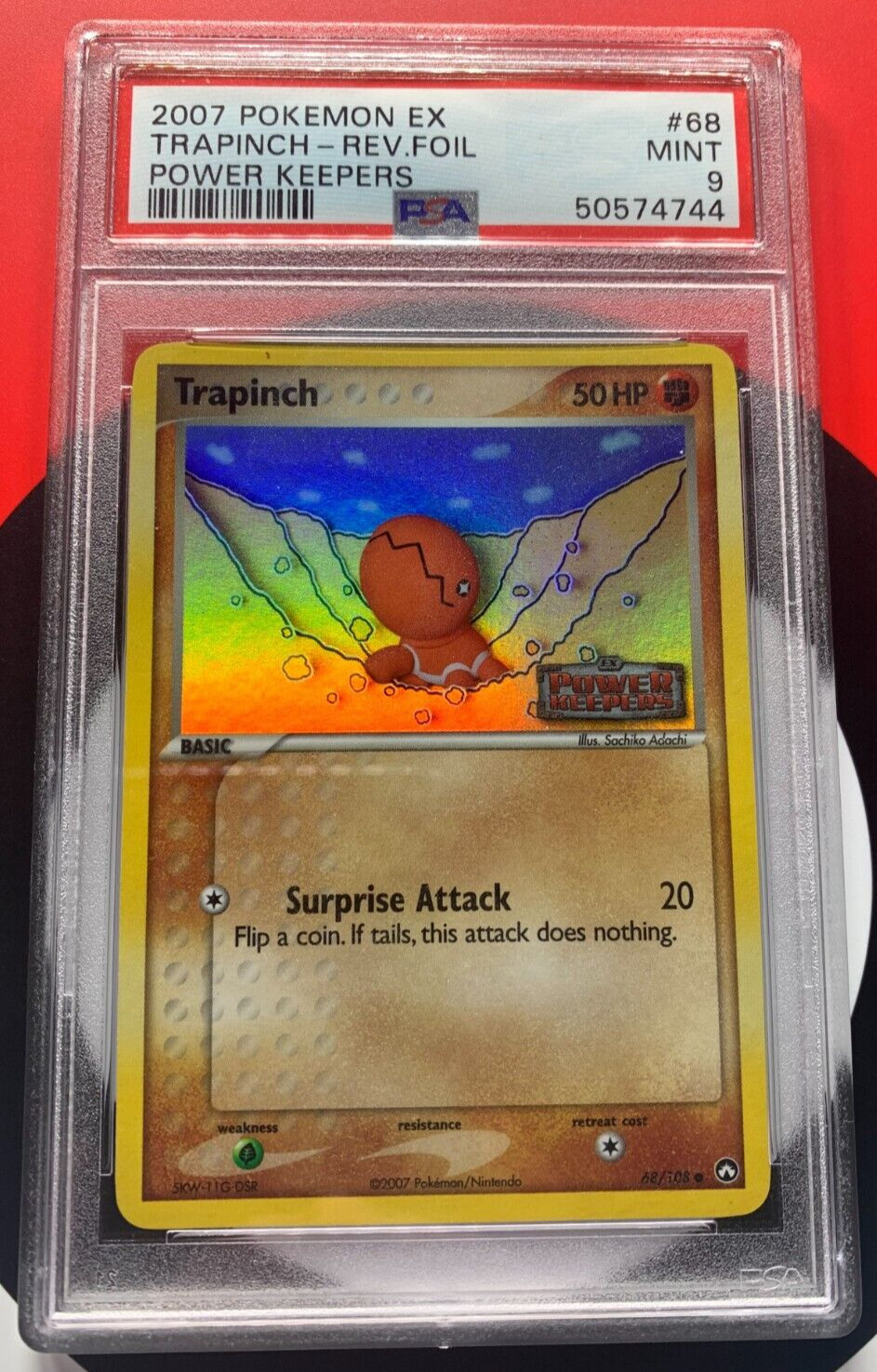 Trapinch 68/108 Power Keepers Reverse Holo 2007 Pokémon Card PSA 9 MINT