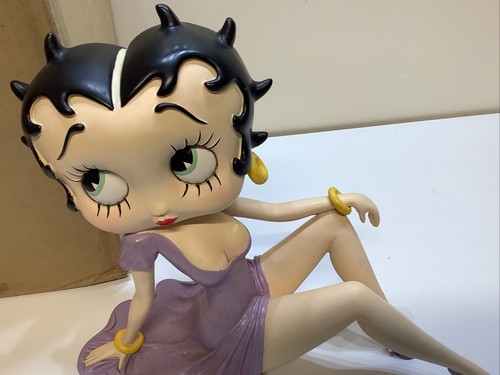 Betty Boop Figurine Sitting Purple Dress Rare 4508FU2 Large 11 Inch - 第 4/10 張圖片