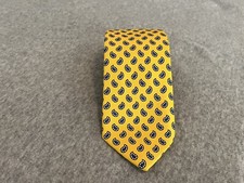 Polo Ralph Lauren Yellow Blue Paisley Silk Tie Made in Italy