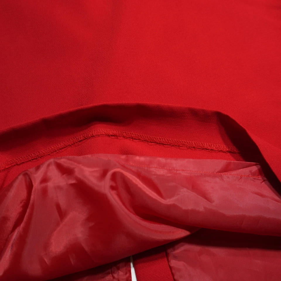 Falda Larga Plaza South Para Mujer W35** Roja Formal Essentials Recta Lápiz Modesto Foto 4 de 4