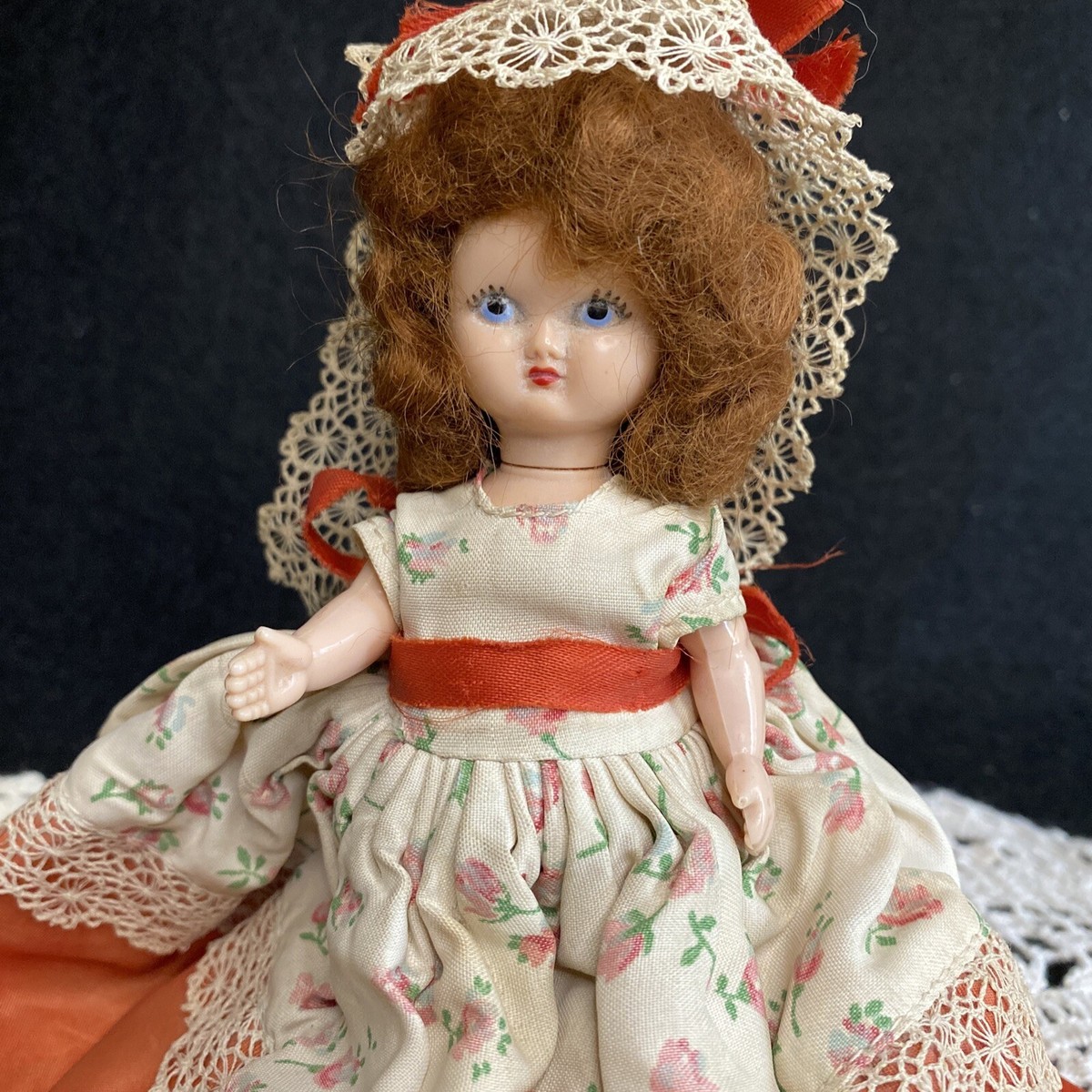 Vintage 1940's Hollywood Doll Company Hard Plastic Movable Limbs