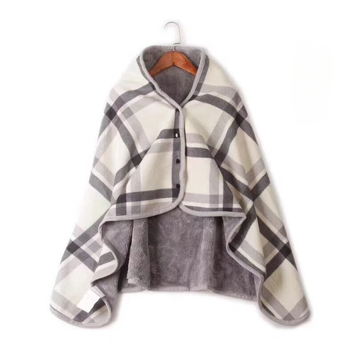 Shawls Lattice Wrap Cape Nap Cloak Blanket Gift Soft Warm Shawl Flannel Blanket - Picture 12 of 32