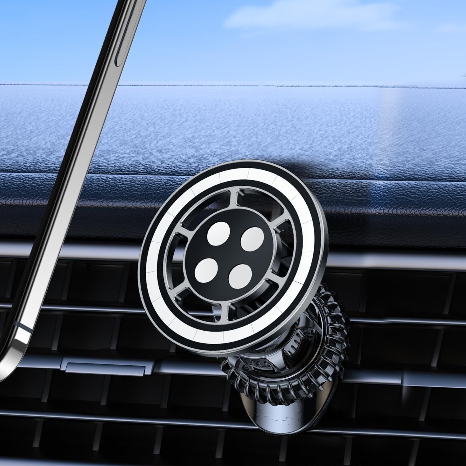 Fits Phone Mount Car Magnetic Car Holder Aluminum Alloy Car Vent Cell Phone