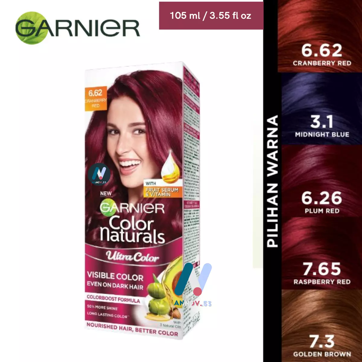 GARNIER Hair Dye Color Natural Coconut Oil Long Lasting Soft 6.62