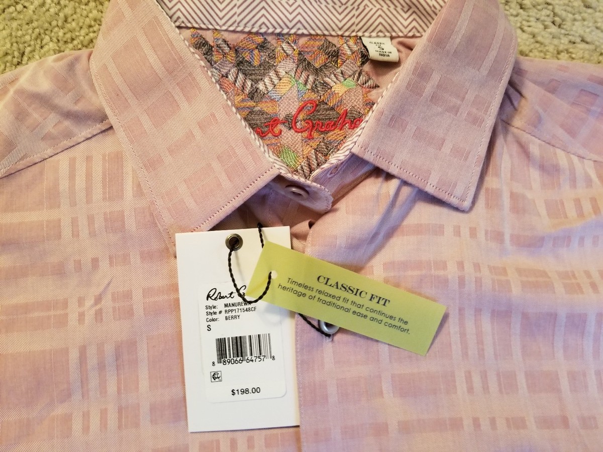 専用ページ　S-2 NWT MEN'S ROBERT GRAHAM BERRY MANUREWA DRESS SHIRT SIZE SMALL NEW