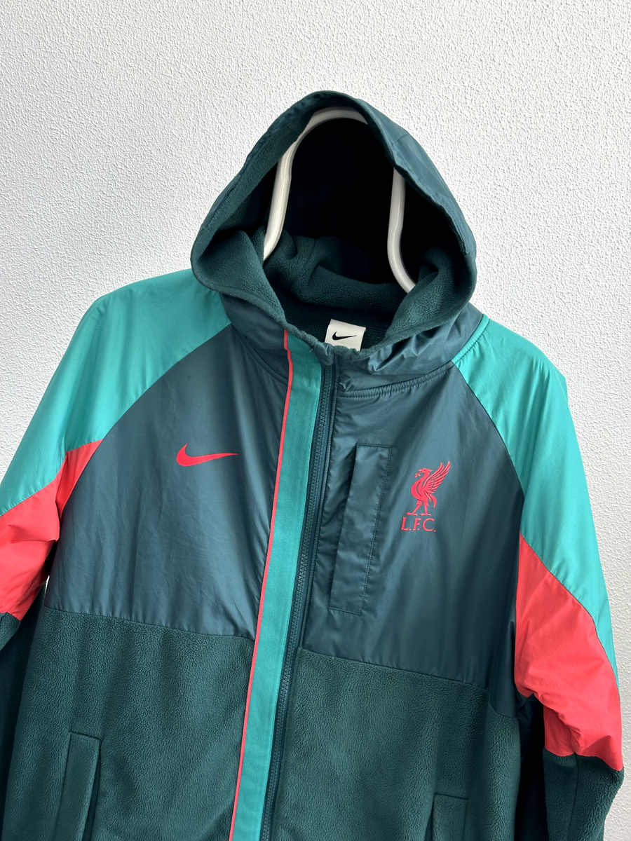 FC Liverpool Hooded Jacket 2022/2023 - Green/Red Unisex Nike FC Liverpool Hooded Jacket 2022/2023 - Green/Red Unisex Nike