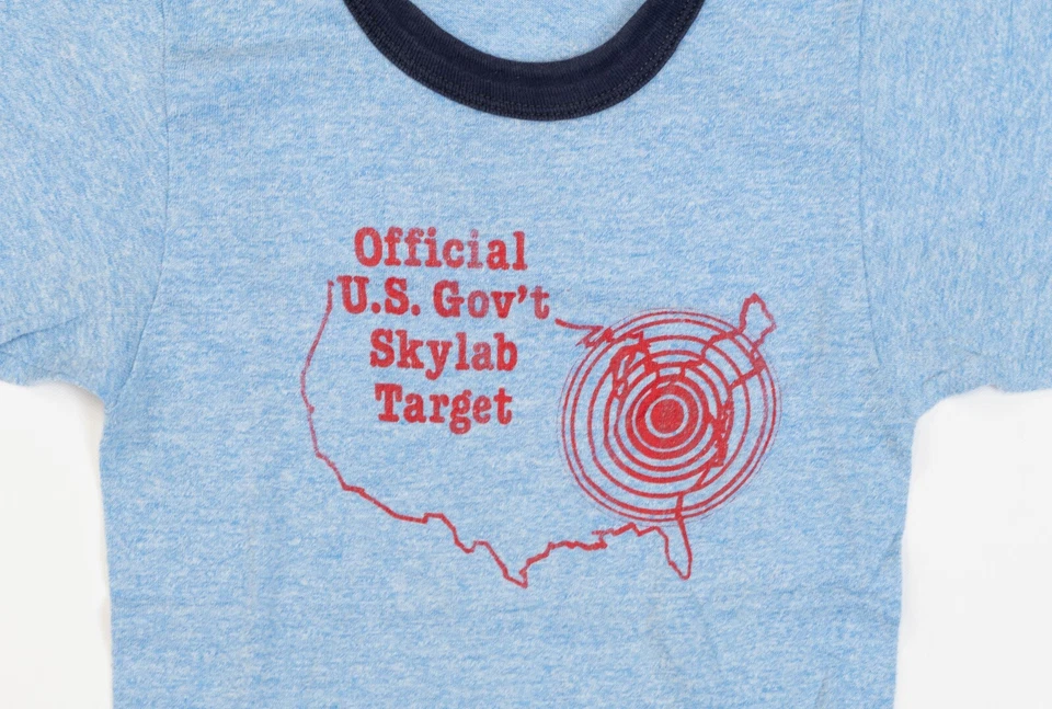 Camiseta de colección años 70 U.S. Gov't Skylab Target Ringer - para hombre talla pequeña 14x23 Foto 2 de 4
