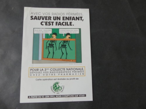 PUBLICITE TINTIN POUR COLLECTE DES RADIOS PERIMEES 1993 - Imagen 1 de 2
