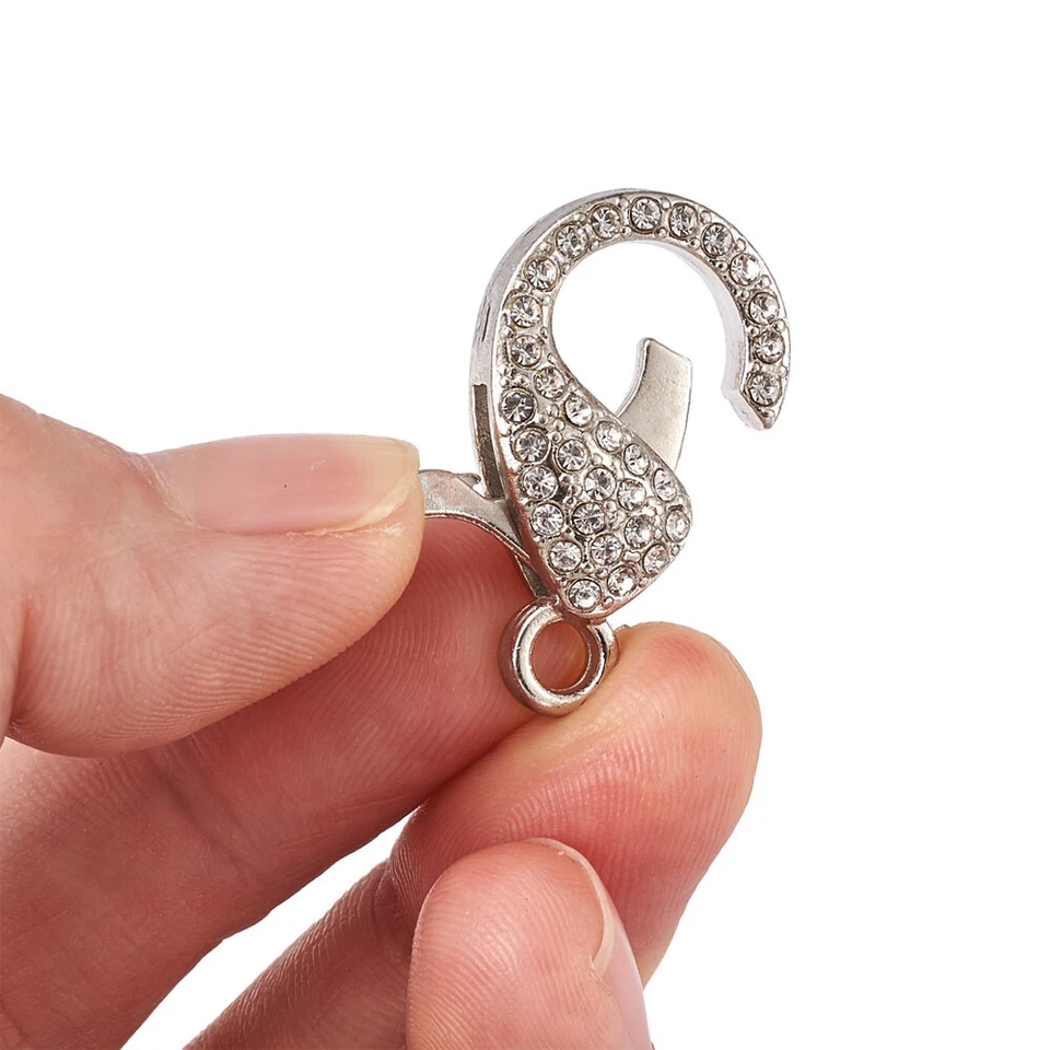 6pcs Lanyard Snap Hook Clips Rhinestone Lobster Claw Clasps for Jewelry Making - Image 4 of 4