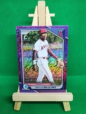 2024 Bowman Chrome #BCP-181 Greylin De La Paz Purple Shimmer #'d 181/250 Angels