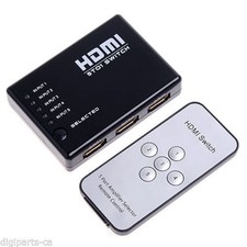 QCQK 5 in 1 out 5 port HDMI Switch Switcher Selector HDTV 1.4 1080p Remote box