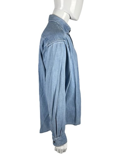 LL Bean Mens Large Denim Jacket Blue Vintage Made In Canada 100% Cotton - Picture 5 of 12