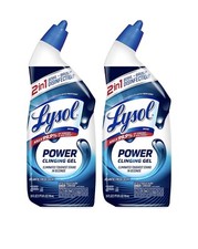 Lysol Power Toilet Bowl Cleaner, 48oz (2X24oz), Cleaning Power Magic