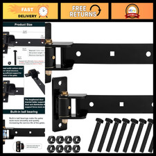 Heavy Duty 13" Gate Hinges - 900 lbs Capacity, 180 /90  Smooth Opening