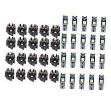 20pcs 74 Led Bulb Dash Lights Super Bright T5 37 74 Wedge Led Bulb With White