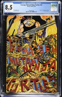 Teenage Mutant Ninja Turtles #34 1990 Mirage Studios CGC 8.5 1st app Turtlenator
