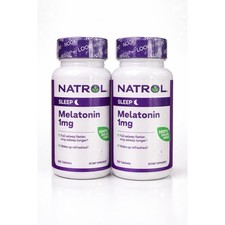LOT OF 2  Natrol Melatonin, 1 mg, 180 Tablets