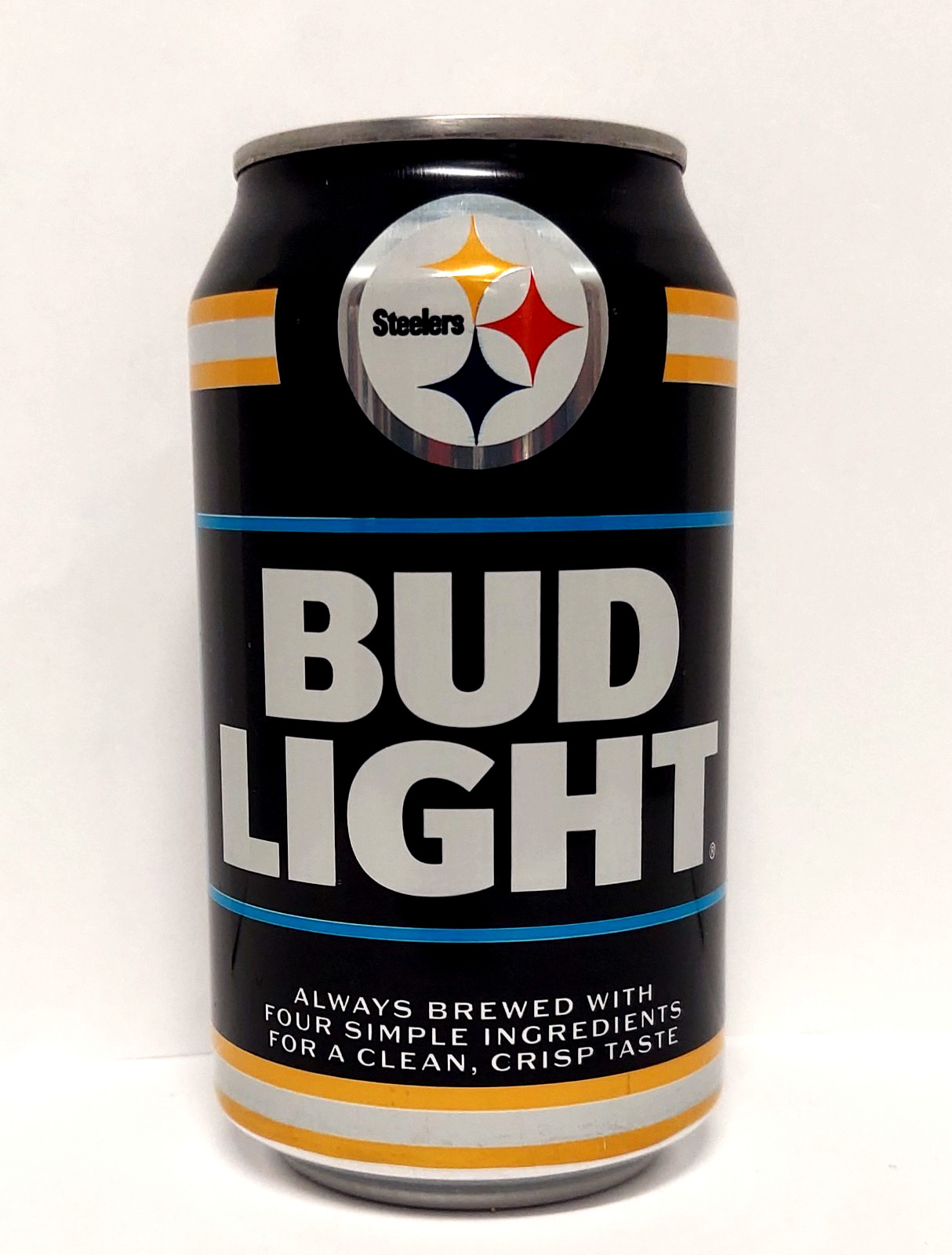2025 BUD LIGHT 12 oz Beer Can - NFL PITTSBURGH STEELERS - STEELER NATION LIVES!