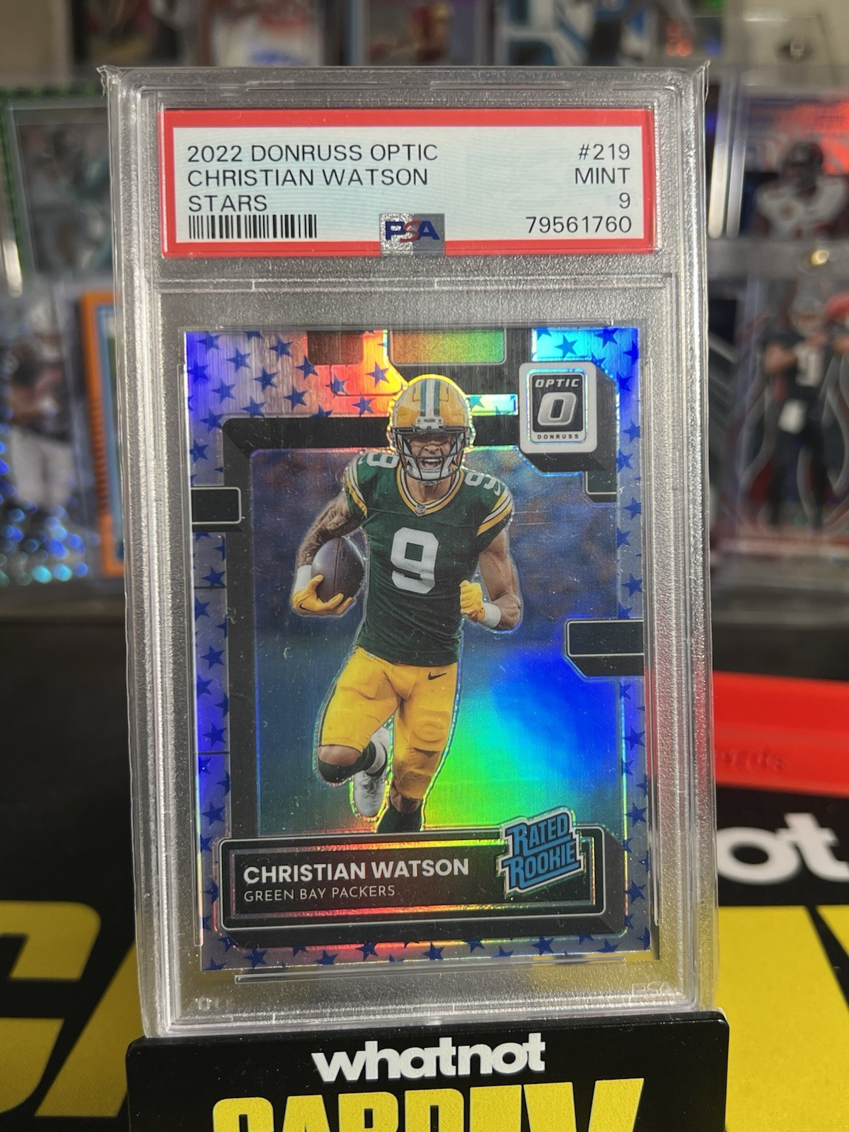 2022 PANINI DONRUSS OPTIC STARS #219 CHRISTIAN WATSON PSA 9