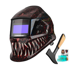 ARCCAPTAIN Welding Helmet Auto Darkening Hood 1/1/1/1 True Color Welding Hammer
