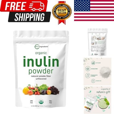 Organic lin FOS Fiber Powder, 2.2 lbs | Quick Water-Soluble Prebiotic | Natur...