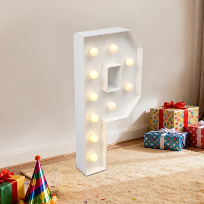 Buchstaben Dekoration Leuchtbuchstabe 3D P Shaped LED Licht Auf Leuchtende Heim