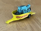 Vintage Lesney Matchbox Honda Motorcycle and Trailer MB38