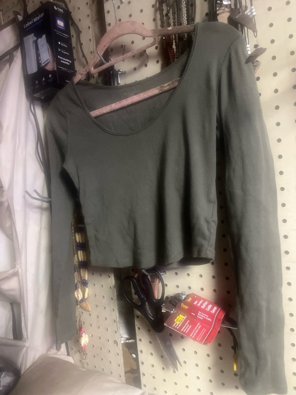 Urban Outfitters Olive Green Long-Sleeve Top
