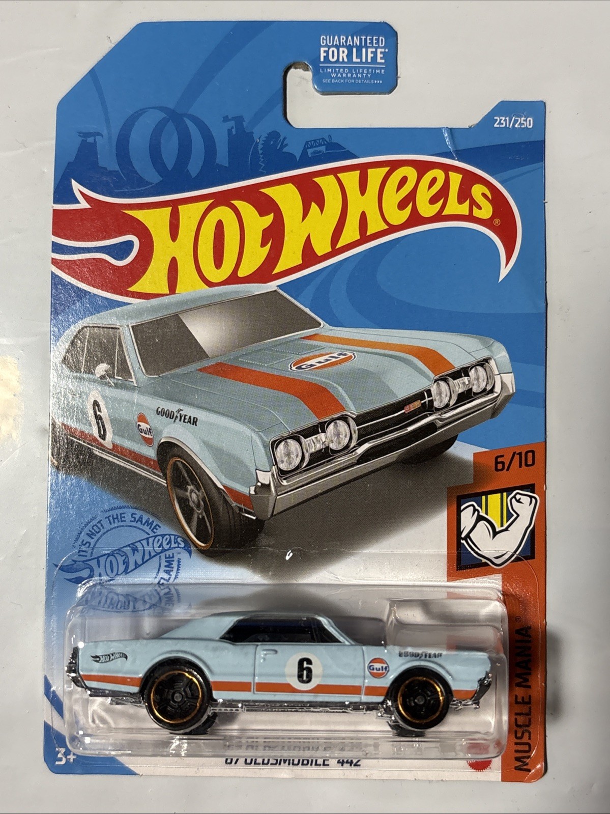 2021 Hot Wheels '67 Oldsmobile 442 Muscle Mania #6/10 - Damaged Card