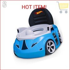 Hot Wheels Blue Race Car Potty Training Toilet, Race Car Potty Seat Includes Det