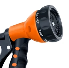 Heavy-Duty Garden Hose Nozzle - 8 Spray Patterns for Cleaning, Irrigation