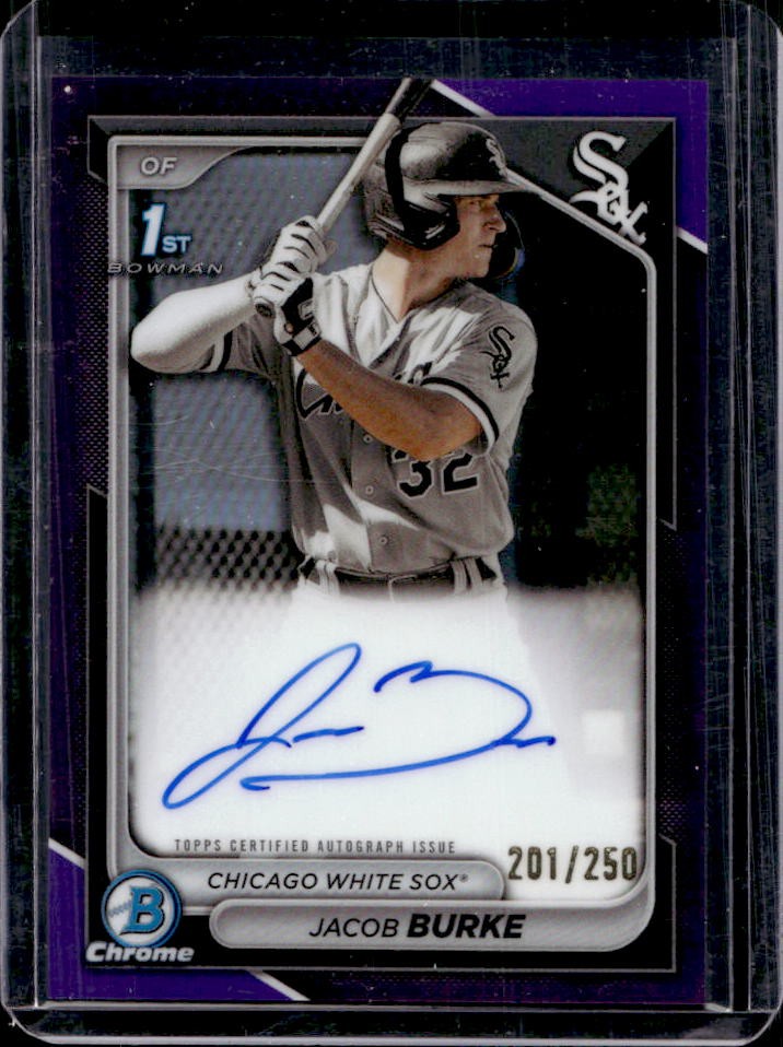 2024 Bowman Jacob Burke Chrome Auto Purple Refractor 1st #201/250