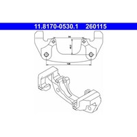 Halter, Bremssattel ATE 11.8170-0530.1
