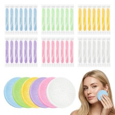 Facial Sponges for Washing Face 6 Color Mix 1 Count Pack of 50 , 6-color