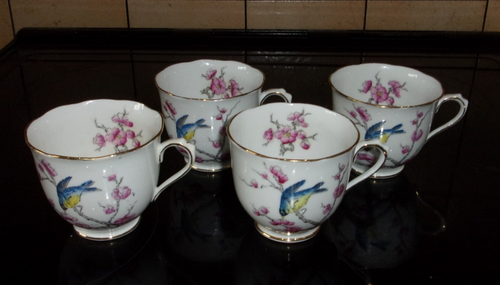 JUEGO DE TÉ Y PLATO DE PASTEL PARTE PINTADA A MANO FLOR ROYAL ALBERT RD Nº 730452 - Imagen 8 de 13
