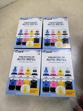 Lot of 4 - Printers Jack Sublimation Ink Auto-Refill for EPSON EcoTank (4 Color)