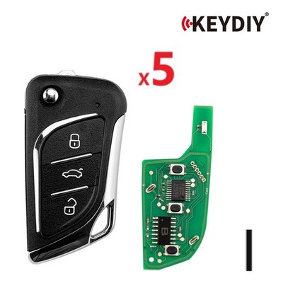 5PCS KEYDIY KD NB30-3 Universal Flip Remote Key 3 Buttons