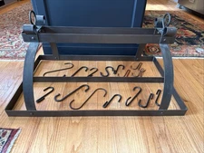 Eclume Pot Rack Rectangle Ceiling Pot Rack with Hooks Steel 30” x 18”