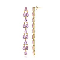 Amethyst-Ohrringe Aus Vergoldetem Silber