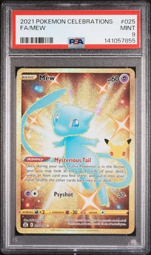 2021 POKEMON CELEBRATIONS #025 FULL ART/MEW PSA 9